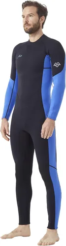Vista 9 de Hevto Men Wetsuit 3/2mm Neoprene Back Zipper for Surfing Diving Negro