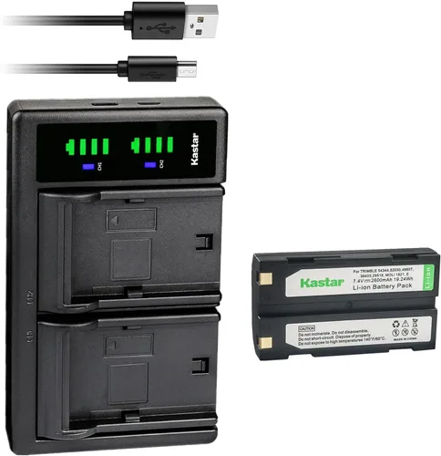 Vista 8 de Kastar Reemplazo del cargador de batería USB Ei-D-Li1 LTD2 para radio externa Trimble 2.4Ghz, colector de datos MT1000 GPS, colector de datos TELXON