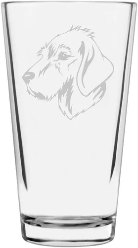 Vista 260 de Podenco Canario - Vaso de pinta de 16 onzas con temática de perro personalizado