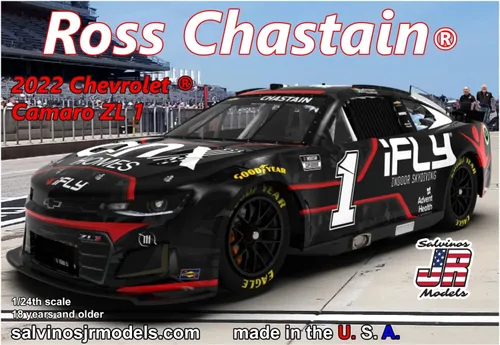 Vista 2 de Salvinos JR Models Ross Chastain 2022 iFly 1:24 - Kit de coche modelo de plástico