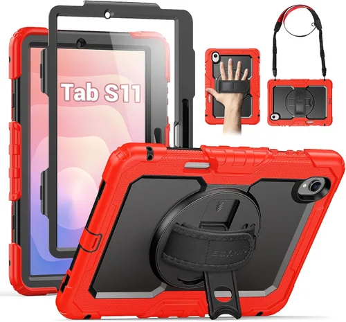 Vista 11 de SEYMAC - Funda protectora resistente a prueba de golpes para Samsung Galaxy Tab S6 Lite de 10.4 pulgadas 2024/2022/2020 (SM-P620/P610/P615), Negro