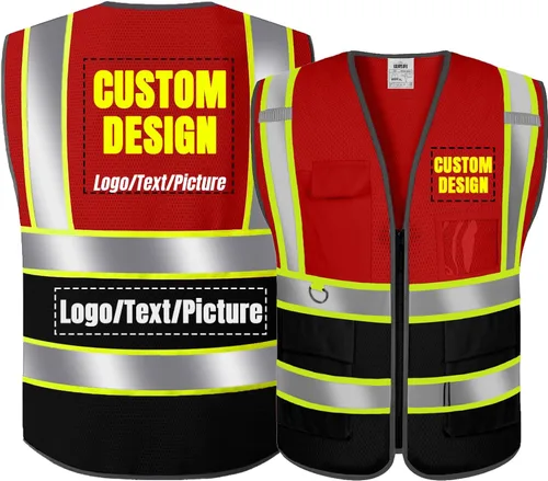 Vista 38 de BeautyWill Chaleco de Seguridad con Logo Personalizado Clase 2 Chaleco Reflectante de Alta Visibilidad Chaleco de Construcción Transpirable