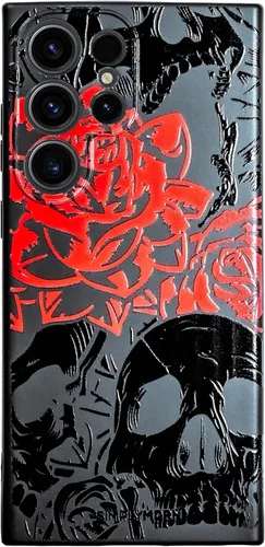 Vista 13 de SIMPLYMDRN Funda delgada para Samsung S23, diseño de Joker Haha, funda genial para hombre, funda de diseñador de villanos de superhéroes, delgada