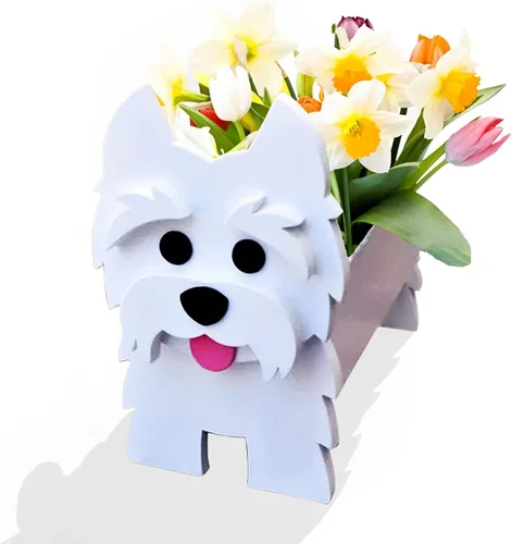 Vista 68 de Macetero de flores para perros, regalos para mujeres, bonitas macetas de PVC para perros, macetas para interiores y exteriores, maceta de jardín
