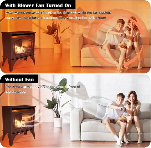 Vista 6 de Hiorucet Kit de ventilador de chimenea PBAR-2427 variable de velocidad para estufa sin ventilación de hogar agradable o estufas de leña, GHP Group