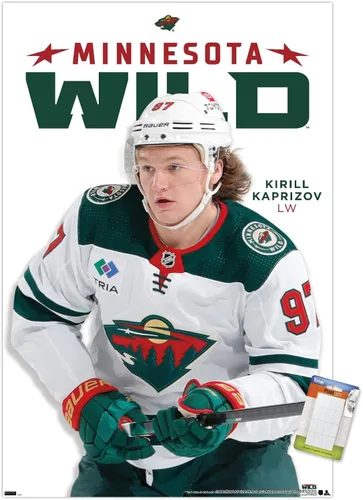 Vista 11 de Trends International NHL Minnesota Wild - Póster de pared de la serie 23 de Kirill Kaprizov, 22.4 pulgadas de largo x 14.7 pulgadas, versión