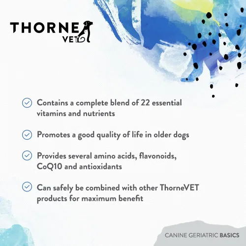 Vista 4 de ThorneVET Canine Geriatric Basics - Fórmula multivitamínica/polvo mineral para perros mayores que apoya la cognición, articulaciones y ojos