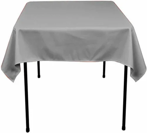 Vista 24 de Mantel cuadrado de poliéster 72"x72" (azul Acqua)