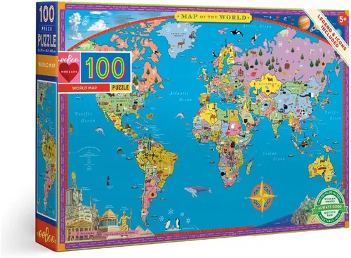 Vista 20 de eeBoo Rompecabezas de 100 piezas para niños – Explorers School of Magic Rompecabezas infantil con temática de mago, piezas grandes para manos