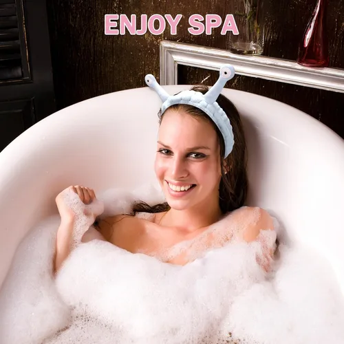 Vista 74 de Bonita diadema de caracol rosa, cara lavada para mujer, maquillaje, ducha, spa