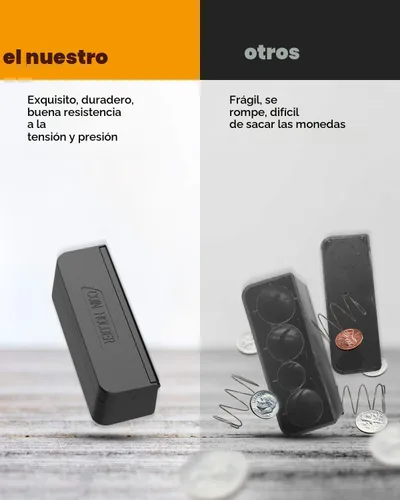 Vista 3 de JOYTUTUS Soporte para monedas para organizador de cambios de automóvil, almacenamiento universal, dispensador de dinero para la mayoría de los Negro