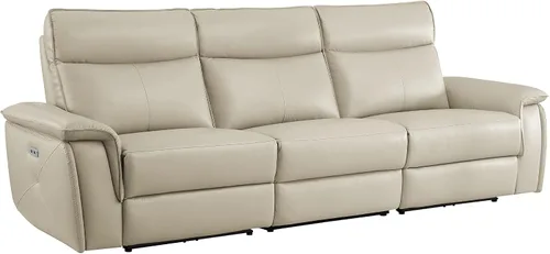Vista 3 de Lexicon Raelynn Power - Sofá reclinable doble, color gris pardo gris topo