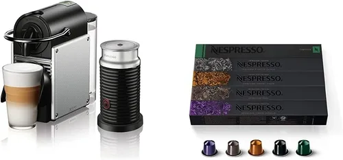 Vista 11 de Máquina de café expreso Nespresso Pixie por De'Longhi con Aeroccino de aluminio