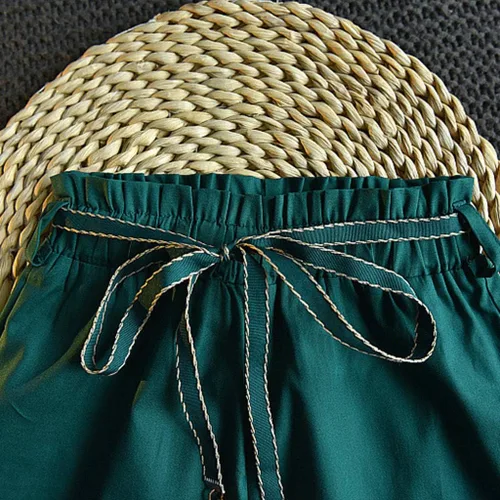 Vista 7 de Conjunto de ropa de verano para bebés y niñas de 2 a 7 años con estampado de flores y pantalones cortos con cinturón