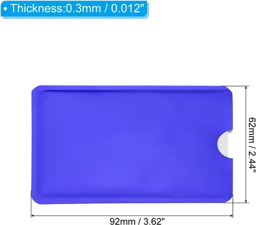 Vista 12 de PATIKIL Mangas de bloqueo RFID, fundas de aluminio para prevención de robo de identidad, fundas protectoras seguras para tarjetas de crédito, Negro