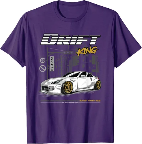 Vista 52 de Z34 370 Fairlady Z - Camiseta gráfica de cuerpo ancho, Negro, S