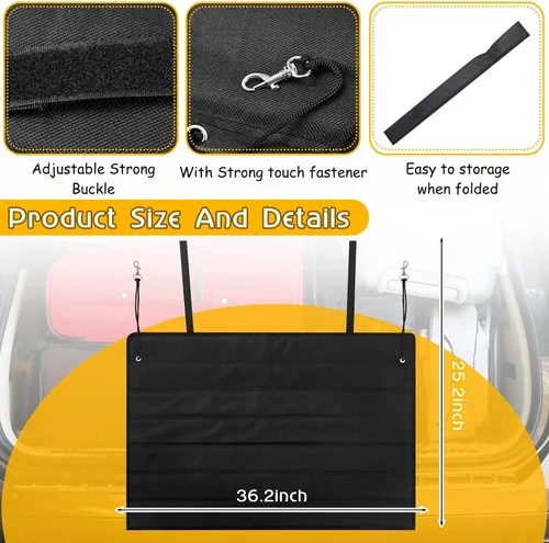 Vista 2 de Tinideya - Protector de parachoques trasero grande para autos, 36 x 25 pulgadas, protector de parachoques plegable, manta protectora para perros