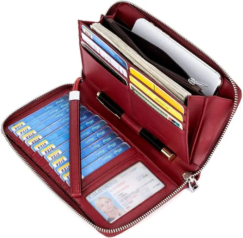 Vista 7 de BOSTANTEN Bolso de cuero genuino bolso de hombro suave diseñador superior manija monederos y carteras de cuero para las mujeres RFID bloqueo