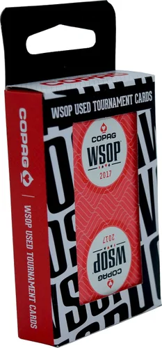 Vista 3 de WSOP Juego de 2 mazos auténticos repartidos en 2017 usados Copag Plastic Playing Cards Bridge Standard Index