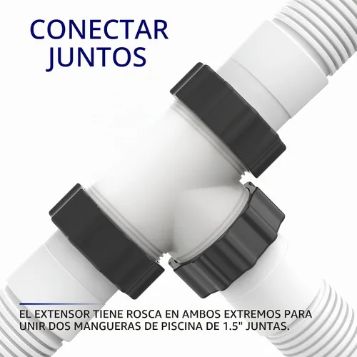 Vista 6 de PalpitateC Divisor en T de manguera de piscina compatible con bomba de natación Intex Coleman de 1.5 pulgadas, extensor de manguera de piscina