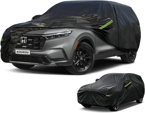 Vista 20 de KouKou Funda impermeable para automóvil para todo tipo de clima, 7 capas para automóviles con cremallera, ajuste universal para sedán, Honda Civic