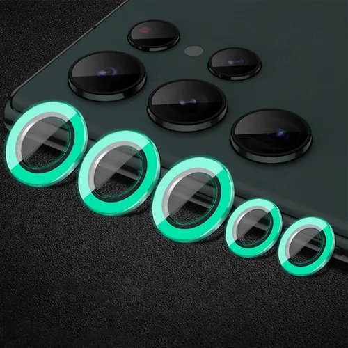 Vista 23 de Compatible con iPhone 11 Pro/11Pro Max/12 Pro Luminous Camera Lens Protector Ultra Thin Película de vidrio templado Protector de pantalla de cámara