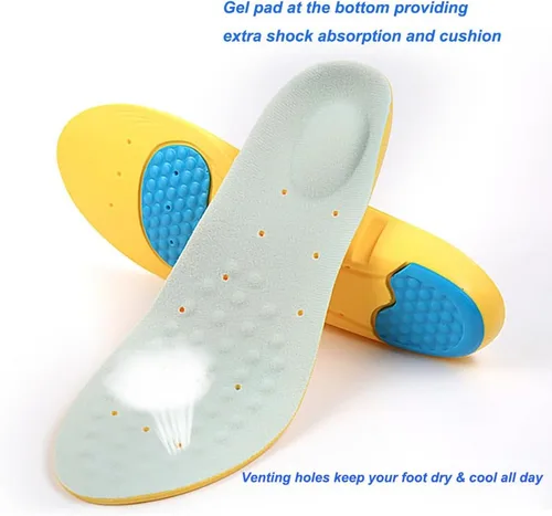 Vista 2 de Plantillas de espuma viscoelástica para hombres y mujeres, niños, que proporcionan soporte de arco, amortiguación y absorción de golpes, alivia