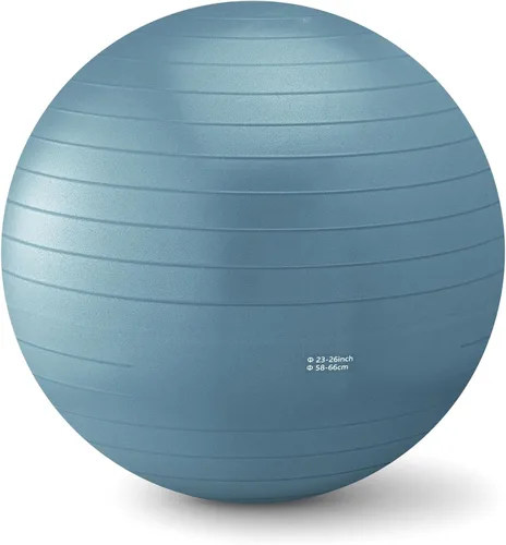 Vista 5 de Amazon Basics - Pelota antiestallido para ejercicios con bomba, diámetro de 23-26