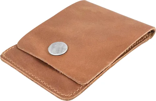 Vista 18 de Hide & Drink, Cartera vertical con bolsillo frontal con ranura para tarjetas, almacenamiento compacto para billetes, tarjetero, cuero de grano