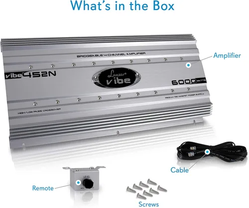 Vista 7 de Lanzar Audio para coche, Amplificador de audio para automóvil, Amplificador estéreo para automóvil, 6,000 vatios, 4 canales, amplificador Mosfet