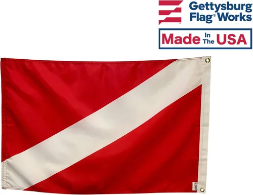 Vista 2 de Bandera náutica de señal de barco de 2 x 3 pies, fabricada en Estados Unidos