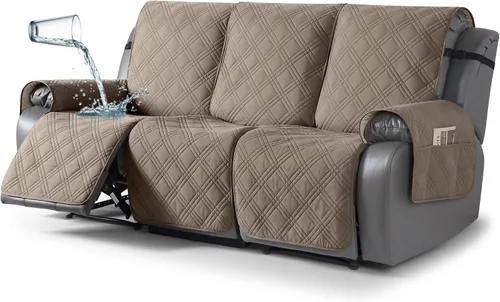 Vista 33 de TAOCOCO Fundas para Sillón de Dos Plazas Reclinable 100% Impermeables, Fundas Divididas para Loveseat Reclinable, Funda Antideslizante para Sofá