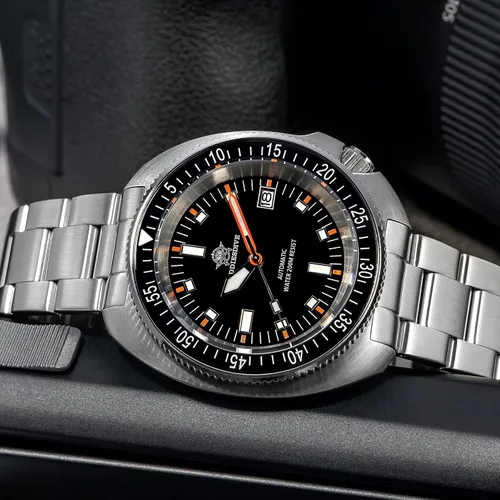 Vista 3 de ADDIESDIVE Reloj Automático de Buceo 200 M Reloj para Hombre Luminiscente Mecánico NH35A Analógico Acero Inoxidable AD2081 acero negro