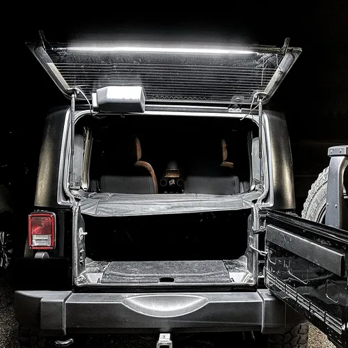 Vista 2 de RGBW Barra de luz LED para puerta trasera elevadora de vidrio RF control remoto inalámbrico para camping luces para la parte trasera del cargamento