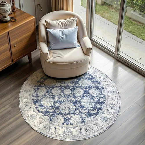 Vista 163 de jinchan Fiora - Alfombra lavable de área pequeña, alfombra de entrada floral de medio círculo de 2 x 3, tapete de media luna de pelo bajo, suave