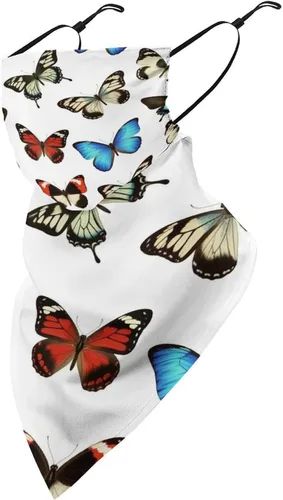 Vista 20 de Bufanda triangular reutilizable con cinta elástica para las orejas, protección solar UV
