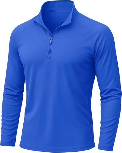 Vista 14 de KEFITEVD Camiseta de manga larga con protección solar UPF 50+ con Azur