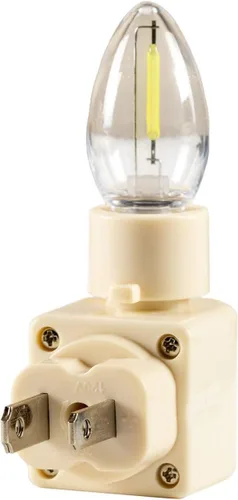 Vista 6 de Novelty Lights Lámpara LED copo de nieve blanco puro decoración de Navidad luz nocturna con enchufe giratorio