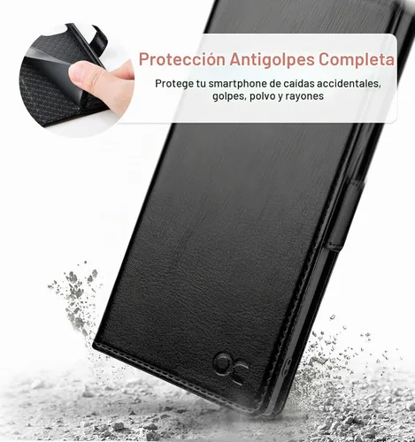 Vista 6 de OCASE Funda tipo cartera compatible con Galaxy S22 Ultra 5G, de piel
