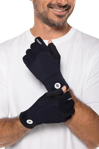 Vista 8 de Coolibar Guantes multideporte - Protección solar UPF 50+ - MaxShield Negro