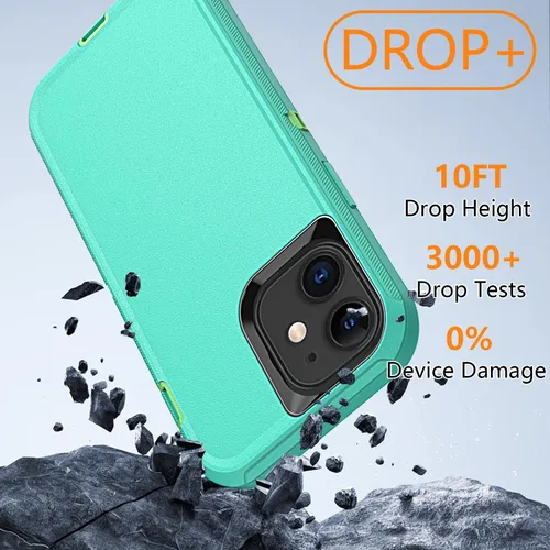 Vista 4 de YmhxcY Funda para iPhone 11 a prueba de golpes, a prueba de caídas, a prueba de polvo, a prueba de caídas, 3 capas, duradera, funda de teléfono