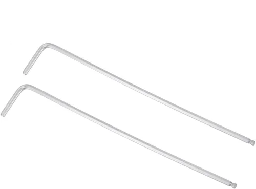 Vista 7 de uxcell Llave hexagonal de extremo de bola de 1/4", herramienta de reparación de brazo largo en forma de L 40Cr, SAE 2 piezas