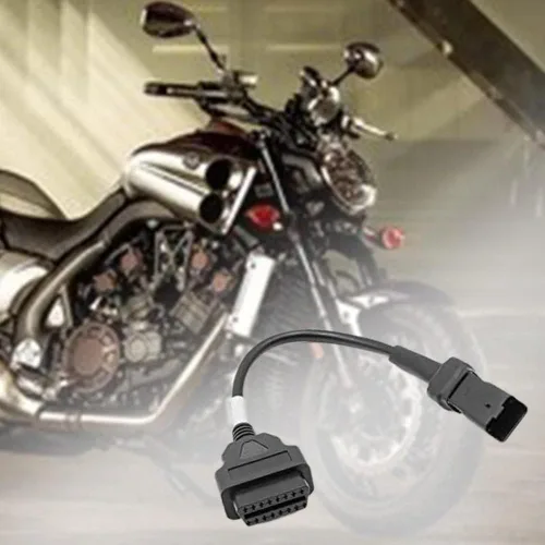 Vista 6 de 4 Pin a 16 Pin Cable adaptador OBD2 diagnóstico de fallas de motor y detector se adapta para la programación de ECU de motocicletas Ducati