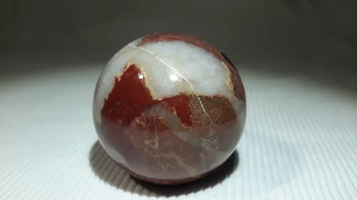 Vista 4 de Auténtica colección de esferas pulidas de piedra semipreciosa (jaspe brezado)
