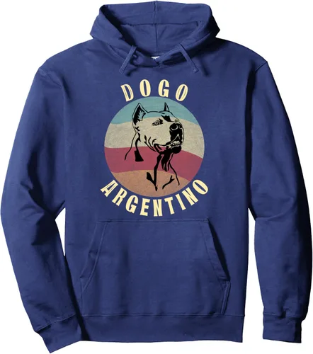 Vista 5 de Sudadera con capucha estilo retro para perro Dogo Argentino, Negro, S