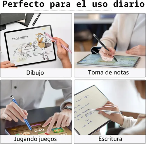 Vista 5 de Digiroot - Lápiz capacitivo para pantalla táctil, 4 lápices capacitivos para iPad, alta sensibilidad y precisión, apto para iPhone/iPad Pro/tabletas