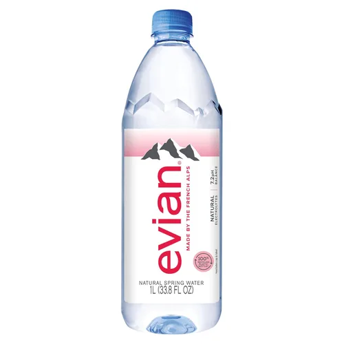 Vista 12 de Evian Agua de manantial natural, botella de 1 L, 12