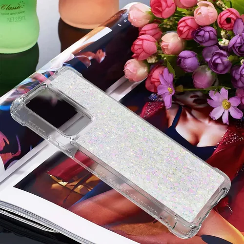 Vista 6 de Funda brillante con purpurina para Xiaomi 11T 5G, 11T Pro 5G, funda de arena movediza líquida de silicona suave TPU a prueba de golpes, funda