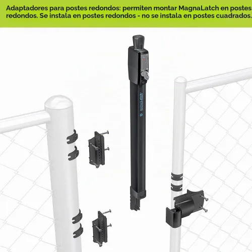 Vista 4 de D&D ML3TPKARPK MagnaLatch - Pestillo de puerta superior con kit