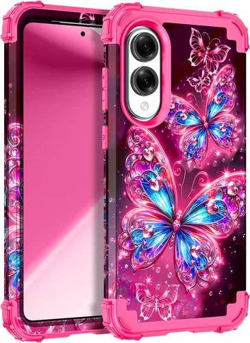 Vista 20 de Miqala Funda para Galaxy A14 5G, que brilla en la oscuridad, tres capas, resistente, a prueba de golpes, cuerpo completo, parachoques de plástico